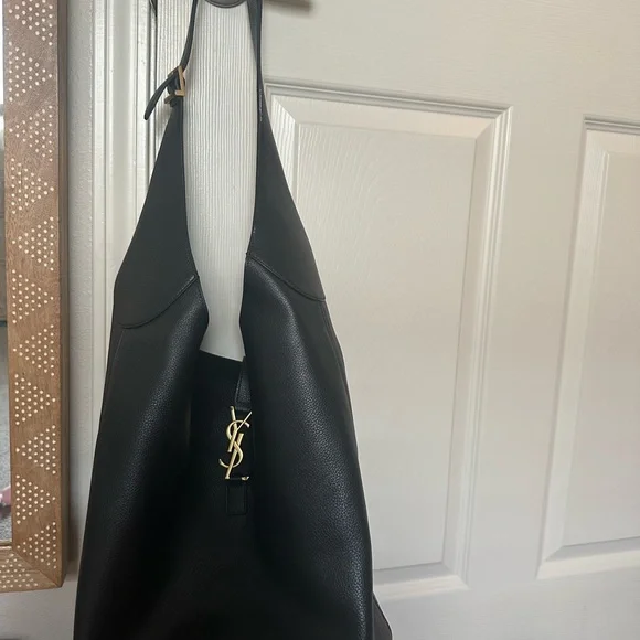 Saint Laurent Black Leather Hobo Bag - Picture 5 of 9